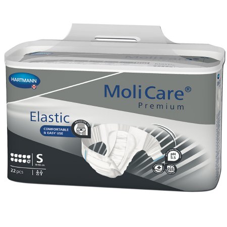 Adult Incontinent Brief Unisex MoliCare® Premium Elastic 10D  Disposable Heavy Absorbency
