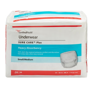 Adult Absorbent Underwear Sure Care Plus, Pull On  Disposable Heavy Absorbency