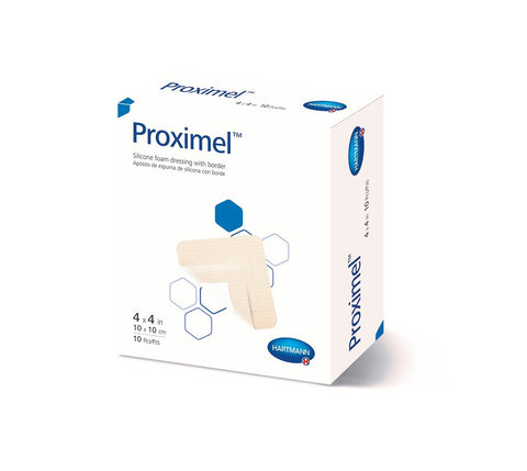 Proximel Sterile Silicone Foam Dressing Square Adhesive with Border